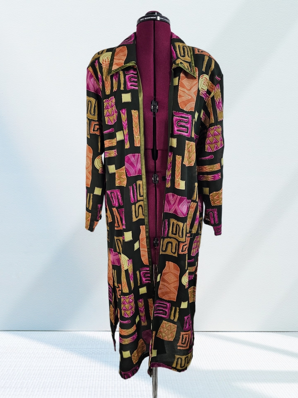 Freestyle Original Collection Longline Kimono Jacket Geometric Cardigan Duster